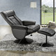 - Relaxsessel mit Hocker, in Farbe SCHWARZ – Farbe SCHWARZ – Ansicht 2