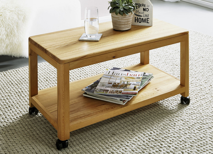 Kleinmöbel - Beistellwagen aus geöltem Massivholz, in Farbe KERNBUCHE, in Ausführung klein Ansicht 5