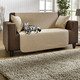 Wohnaccessoires - Wohnaccessoires aus hochwertigem Chenille – Farbe SAND – Ansicht 3 Wohnaccessoires - Wohnaccessoires aus hochwertigem Chenille, in Größe 101 (Sesselschoner, 50x150 cm) bis 905 (Kissenbezüge, 2er-Set, 40x40 cm), in Farbe SAND – Farbe SAND – Ansicht 3