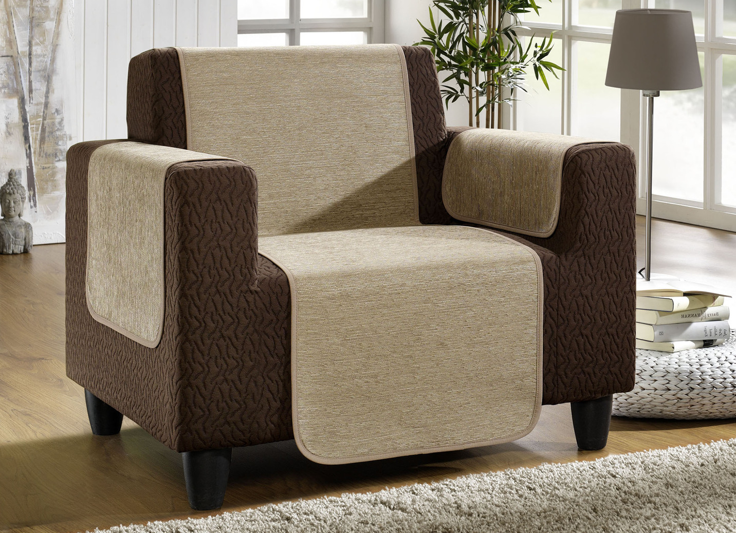 Unempfindliche Sessel-,Couch- und Armlehnenschoner aus Chenille ...