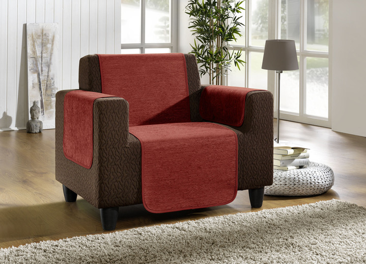 Wohnaccessoires - Wohnaccessoires aus hochwertigem Chenille, in Größe 101 (Sesselschoner, 50x150 cm) bis 905 (Kissenbezüge, 2er-Set, 40x40 cm), in Farbe CREME Ansicht 19