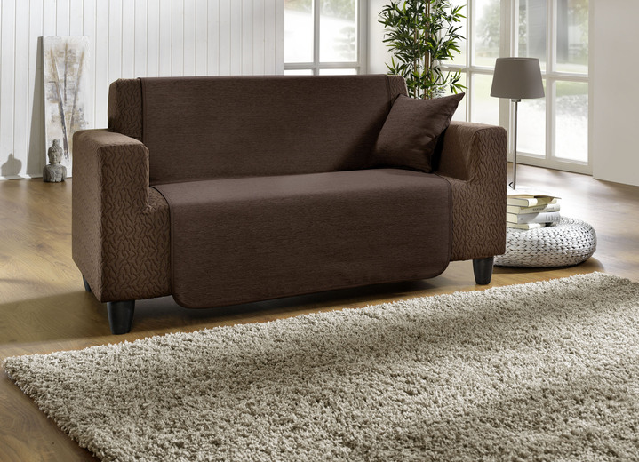 Wohnaccessoires - Wohnaccessoires aus hochwertigem Chenille, in Größe 101 (Sesselschoner, 50x150 cm) bis 905 (Kissenbezüge, 2er-Set, 40x40 cm), in Farbe BORDEAUX Ansicht 17