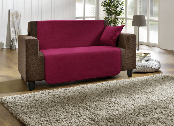 Wohnaccessoires - Wohnaccessoires aus hochwertigem Chenille Ansicht 17 Wohnaccessoires - Wohnaccessoires aus hochwertigem Chenille, in Größe 101 (Sesselschoner, 50x150 cm) bis 905 (Kissenbezüge, 2er-Set, 40x40 cm), in Farbe SAND Ansicht 17