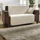 Wohnaccessoires - Wohnaccessoires aus hochwertigem Chenille – Farbe CREME – Ansicht 2 Wohnaccessoires - Wohnaccessoires aus hochwertigem Chenille, in Größe 101 (Sesselschoner, 50x150 cm) bis 905 (Kissenbezüge, 2er-Set, 40x40 cm), in Farbe SAND – Farbe CREME – Ansicht 2