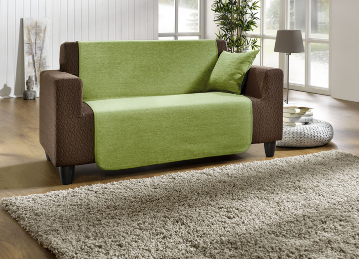 Wohnaccessoires - Wohnaccessoires aus hochwertigem Chenille Ansicht 8 Wohnaccessoires - Wohnaccessoires aus hochwertigem Chenille, in Größe 101 (Sesselschoner, 50x150 cm) bis 905 (Kissenbezüge, 2er-Set, 40x40 cm), in Farbe SAND Ansicht 8