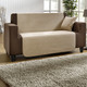 Wohnaccessoires - Wohnaccessoires aus hochwertigem Chenille – Farbe SAND – Ansicht 2 Wohnaccessoires - Wohnaccessoires aus hochwertigem Chenille, in Größe 101 (Sesselschoner, 50x150 cm) bis 905 (Kissenbezüge, 2er-Set, 40x40 cm), in Farbe SAND – Farbe SAND – Ansicht 2