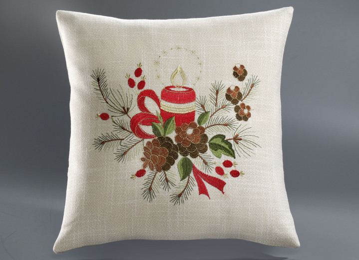 Tischdecken - Raumdekoration mit festlichem Weihnachtsmotiv, in Größe 103 (Läufer, 50/100 cm) bis 404 (Kissenbezug, 40/ 40 cm), in Farbe BUNT, in Ausführung Stickpackung Ansicht 2