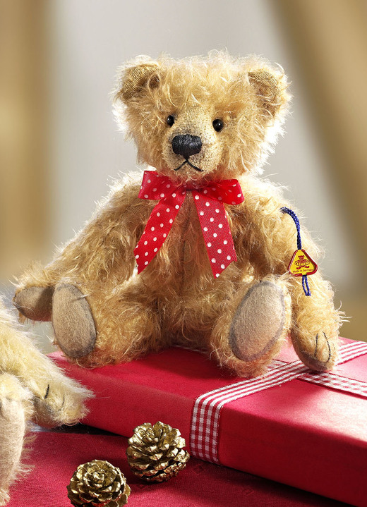 Weihnachtliche Geschenkideen - Teddybären aus Mohairplüsch, in Farbe HONIG, in Ausführung Teddybär, Heribert Ansicht 1
