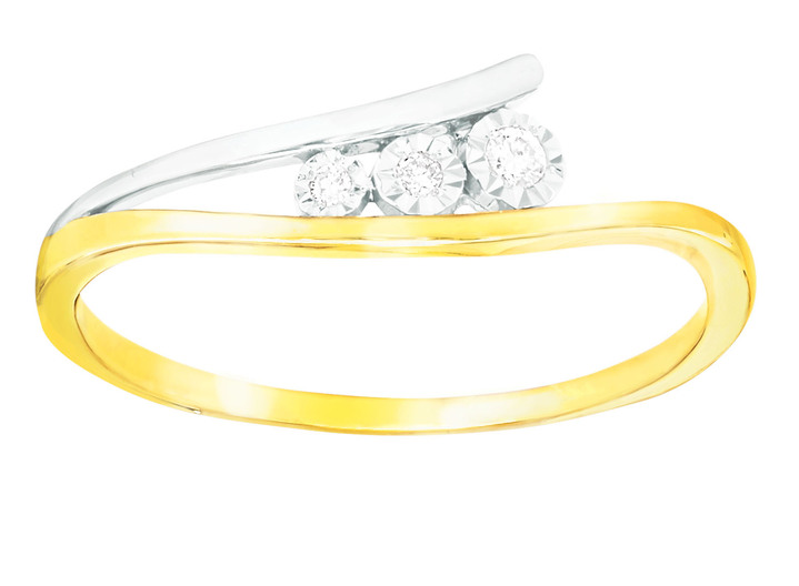 Ringe - Interessant designter Damenring mit echten Brillanten, in Größe 160 bis 220, in Farbe  Ansicht 2