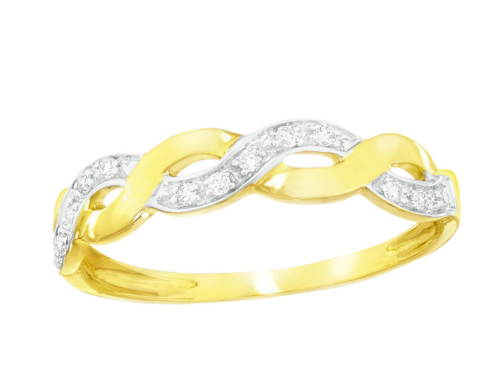 Ringe - Geschwungener Damenring mit echten Brillanten, in Größe 160 bis 220, in Farbe  Ansicht 2