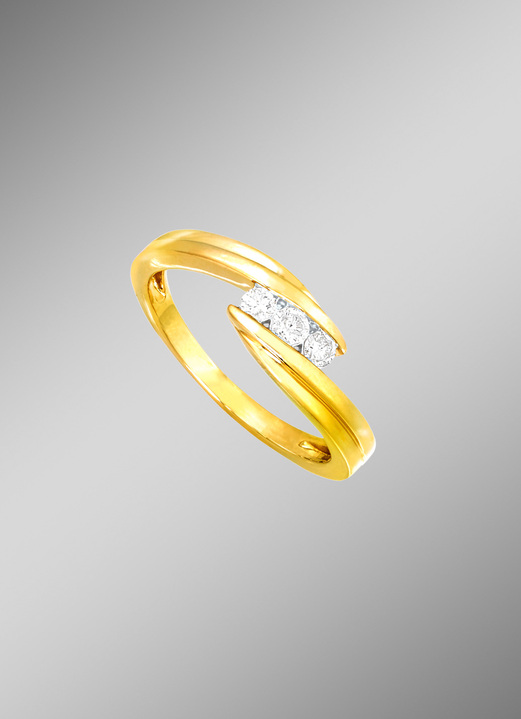 Ringe - Damenring mit 3 Brillanten, in Größe 160 bis 220, in Farbe  Ansicht 1
