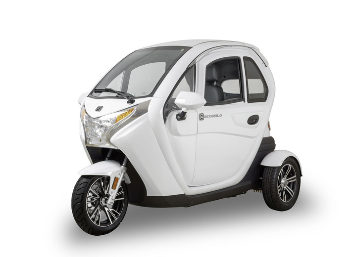 Elektromobile - Econelo-F1 Kabinenroller, Höchstgeschwindigkeit bis zu 45 km/h, in Farbe WEIß Ansicht 1