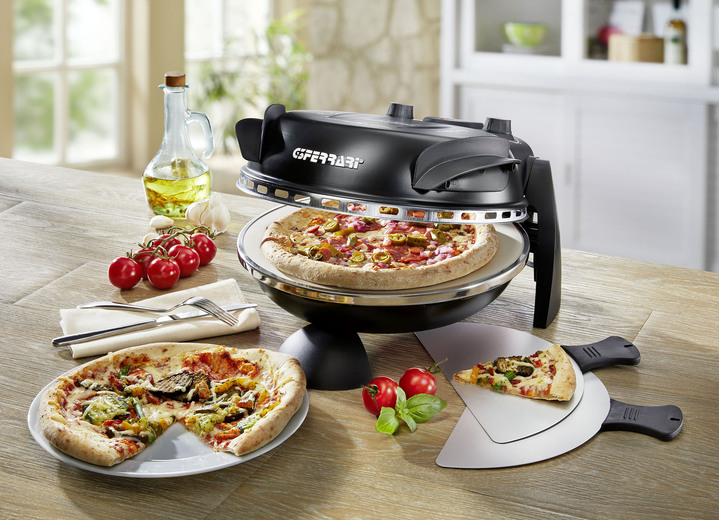 - „G3Ferrari” Delizia - Pizzaofen mit feuerfester Naturstein, in Farbe SCHWARZ