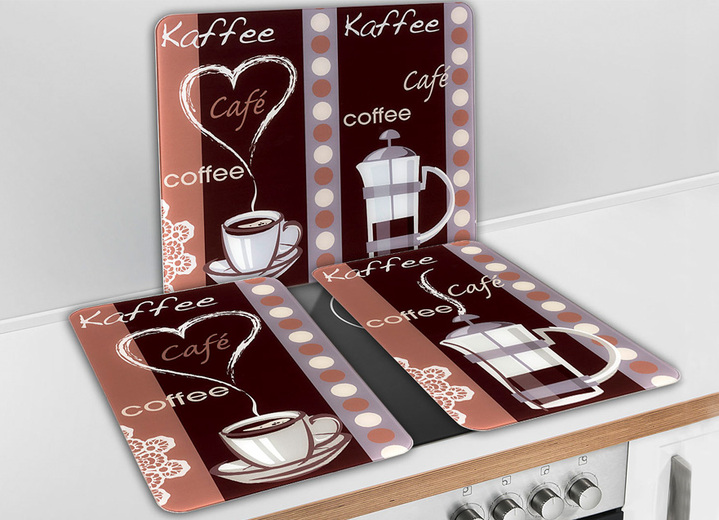 Haushaltshelfer - WENKO Wandblende / Herdabdeckplatten, Kaffee, in Farbe KAFFEE, in Ausführung Wandblende