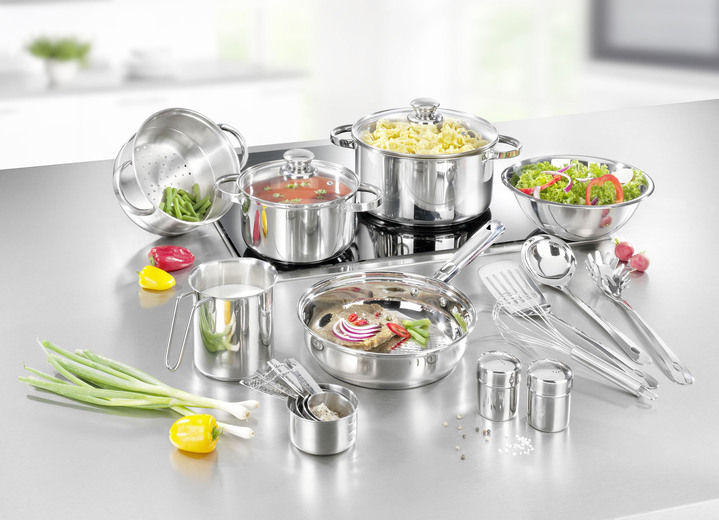 topf set aus edelstahl 18 teilig kulinarium bader