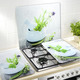 Haushaltshelfer - Herd-Abdeckplatten im 2er-Set aus Glas – Farbe KRÄUTERGARTEN Haushaltshelfer - Herd-Abdeckplatten im 2er-Set aus Glas, in Farbe KRÄUTERGARTEN, in Ausführung Kräutergarten