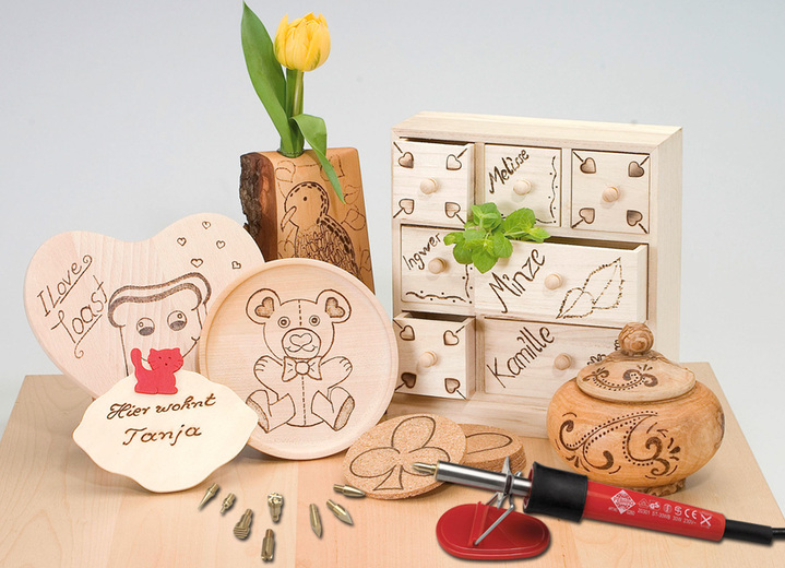 Beschäftigung - Bastelset Brandmalerei Ansicht 2 Beschäftigung - Bastelset Brandmalerei, in Farbe BUNT Ansicht 2