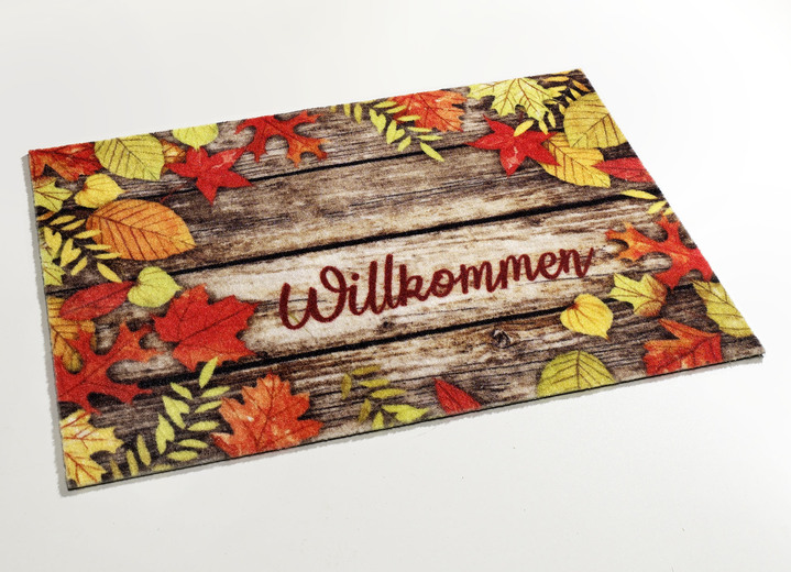 Fußmatten - Fußmatte Herbstblätter mit rutschhemmender Rückseite, in Farbe BUNT Ansicht 1