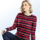 Langarm - Pullover in Ringeldessin, in Größe 036 bis 050, in Farbe MARINE-TERRA-MULTICOLOR