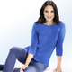 3/4-Arm - Pullover mit nachhaltig recycelter Baumwolle – Farbe ROYALBLAU 3/4-Arm - Pullover mit nachhaltig recycelter Baumwolle, in Größe 036 bis 052, in Farbe ROYALBLAU