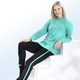 Hosen - Hose mit tollem, angesagtem Galonstreifen – Farbe SCHWARZ-GRÜN – Ansicht 2 Hosen - Hose mit tollem, angesagtem Galonstreifen, in Größe 018 bis 052, in Farbe SCHWARZ-GRÜN – Farbe SCHWARZ-GRÜN – Ansicht 2