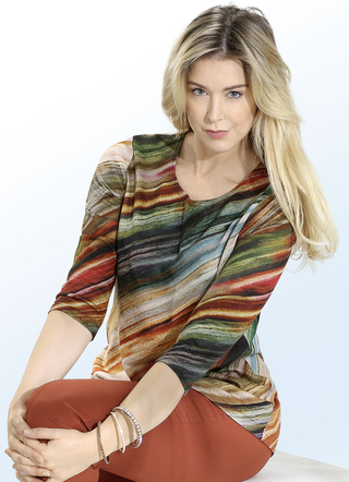 KLAUS MODELLE Pullover mit farbbrillantem Inkjet-Druck