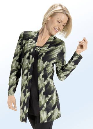 Longshirt in Jackenoptik