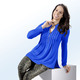 Tuniken - Shirt-Tunika mit Schmuckknopfleiste, in Größe 036 bis 054, in Farbe ROYALBLAU