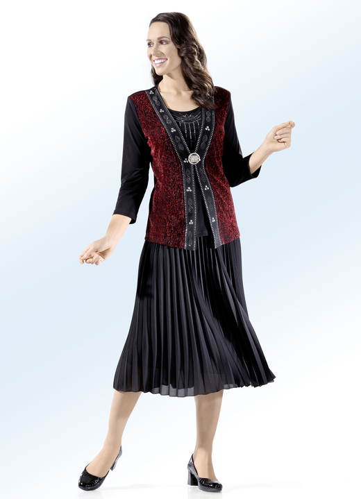 Röcke - Rock mit Sonnenplissee-Falten, in Größe 019 bis 054, in Farbe SCHWARZ Ansicht 2