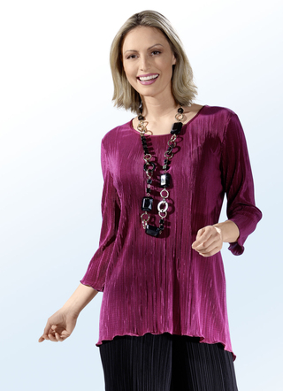 Plissierte Tunika in Fuchsia