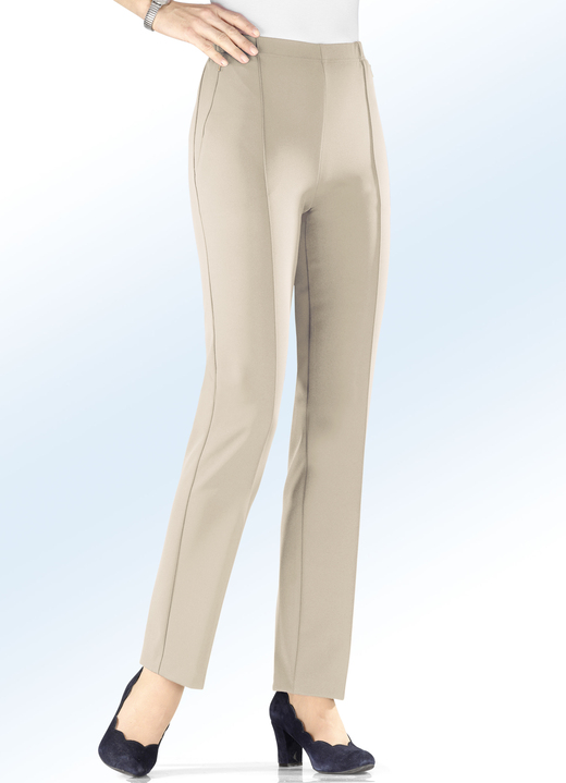 Hosen - Hose in knitterfreier, kofferfreundlicher Qualität, in Größe 019 bis 245, in Farbe BEIGE Ansicht 1