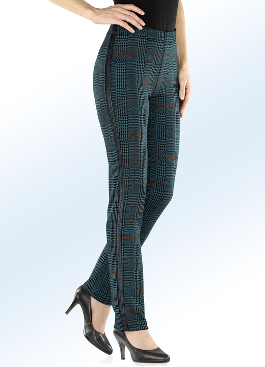 Hosen - Hose in angesagter Karo-Dessinierung Ansicht 3 Hosen - Hose in angesagter Karo-Dessinierung, in Größe 018 bis 235, in Farbe SCHWARZ-WEISS-ROT Ansicht 3