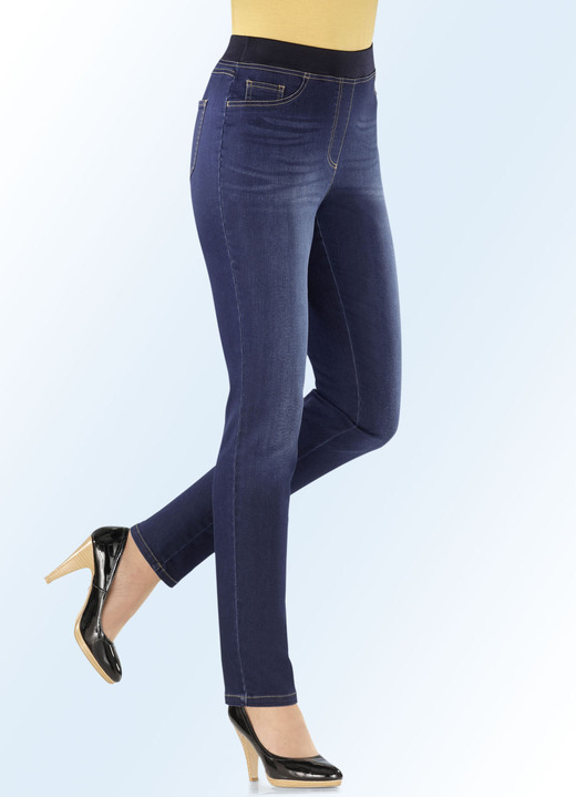 Jeans - Power-Stretch-Jeans in Schlupfform Jeans - Power-Stretch-Jeans in Schlupfform, in Größe 018 bis 092, in Farbe DUNKELBLAU