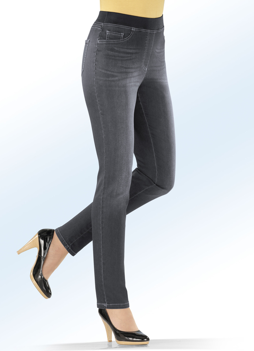 Jeans - Power-Stretch-Jeans in Schlupfform Jeans - Power-Stretch-Jeans in Schlupfform, in Größe 018 bis 092, in Farbe GRAU