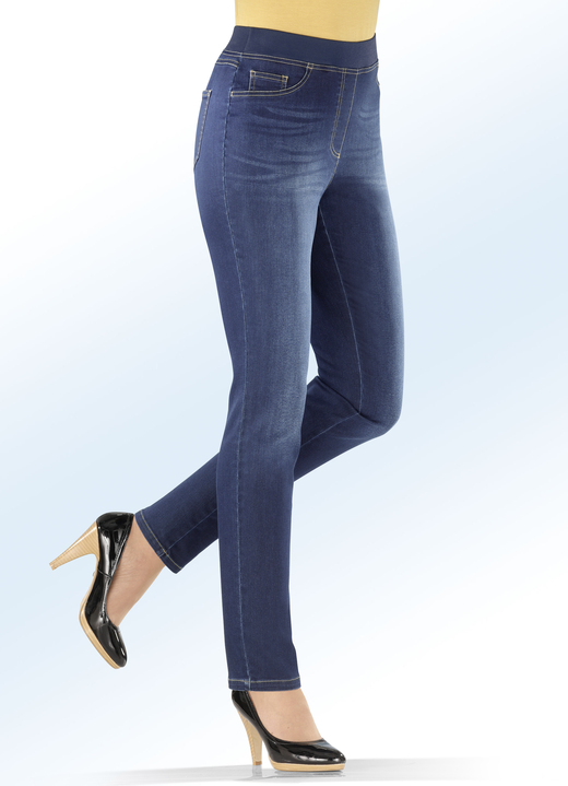 Jeans - Power-Stretch-Jeans in Schlupfform, in Größe 018 bis 092, in Farbe DUNKELBLAU Ansicht 5