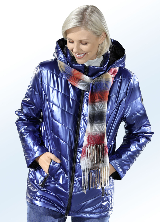 - Jacke in Metallic-Optik, in Größe 040 bis 056, in Farbe AZURBLAU Ansicht 1
