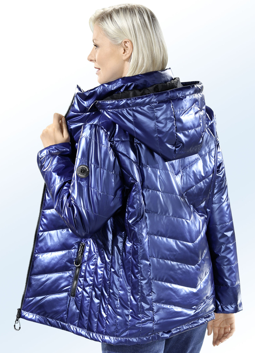 - Jacke in Metallic-Optik, in Größe 040 bis 056, in Farbe AZURBLAU Ansicht 2