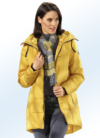 Longjacke mit Regenschild an der Kapuze