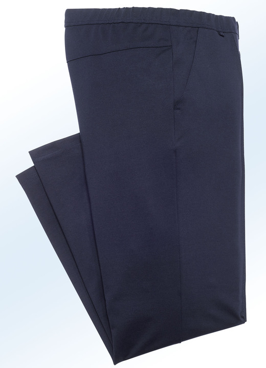 Hosen - „Klaus Modelle“-Schlupfhose mit breitem Dehnbund in 6 Farben Ansicht 3 Hosen - „Klaus Modelle“-Schlupfhose mit breitem Dehnbund in 6 Farben, in Größe 024 bis 062, in Farbe DUNKELGRAU Ansicht 3