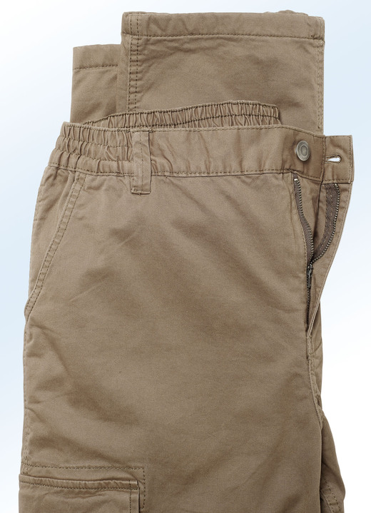Hosen - Thermohose mit Cargotaschen in 4 Farben, in Größe 024 bis 064, in Farbe MITTELBRAUN Ansicht 3