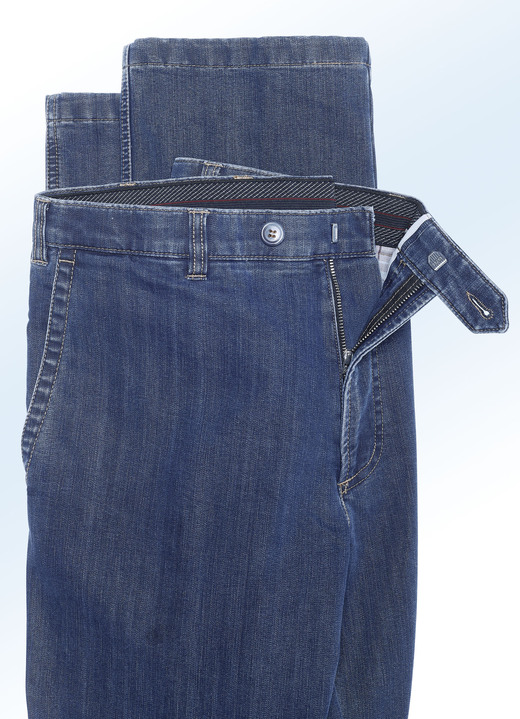 Jeans - Thermojeans mit Dehnbund in 5 Farben Ansicht 4 Jeans - Thermojeans mit Dehnbund in 5 Farben, in Größe 024 bis 064, in Farbe DARKBLUE Ansicht 4