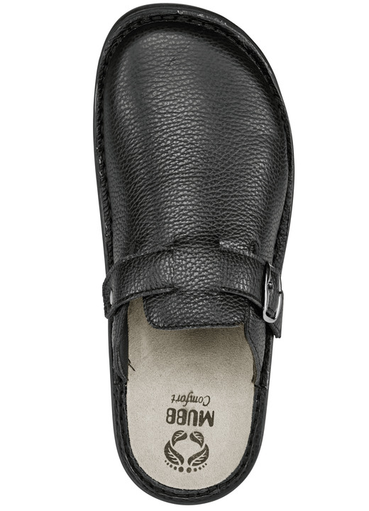 Hausschuhe - Mubb, bequeme Herren-Clogs, Weite H, mit herausnehmbarem Fußbett Ansicht 5 Hausschuhe - Mubb, bequeme Herren-Clogs, Weite H, mit herausnehmbarem Fußbett, in Größe 040 bis 046, in Farbe MOKKA Ansicht 5