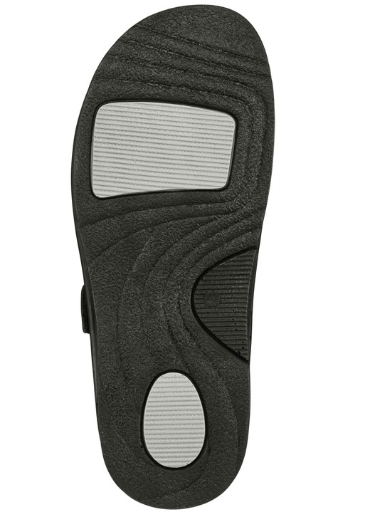 Hausschuhe - Mubb, bequeme Herren-Clogs, Weite H, mit herausnehmbarem Fußbett Ansicht 4 Hausschuhe - Mubb, bequeme Herren-Clogs, Weite H, mit herausnehmbarem Fußbett, in Größe 040 bis 046, in Farbe SCHWARZ Ansicht 4