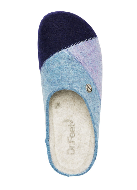 Hausschuhe - Laurina, klassische Damen-Hausschuhe, Weite H, mit anatomisch geformtem Fußbett, in Größe 036 bis 042, in Farbe GRANATROT-ECRU-GRAU Ansicht 6