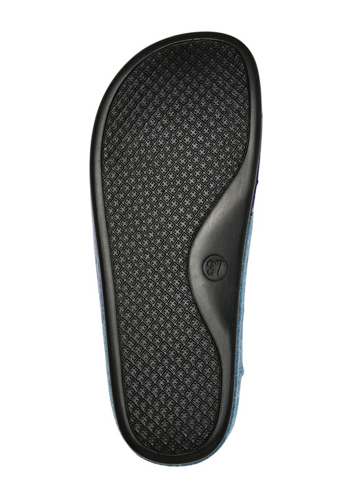 Hausschuhe - Laurina, klassische Damen-Hausschuhe, Weite H, mit anatomisch geformtem Fußbett, in Größe 036 bis 042, in Farbe GRANATROT-ECRU-GRAU Ansicht 7