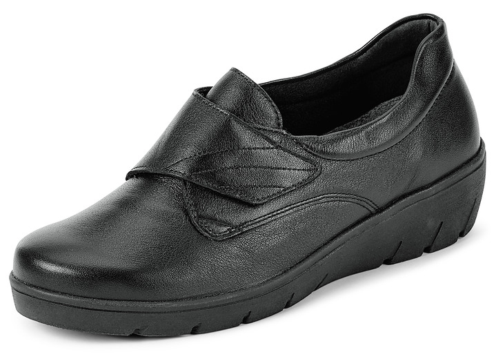 Slipper & Schnürschuhe - Slipper mit verstellbarem Klettverschluss, in Größe 036 bis 043, in Farbe SCHWARZ Ansicht 1