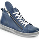Stiefel & Stiefeletten - Gemini Schnür-Stiefelette mit praktischem Seitenreißverschluss – Farbe JEANSBLAU – Ansicht 2 Stiefel & Stiefeletten - Gemini Schnür-Stiefelette mit praktischem Seitenreißverschluss, in Größe 036 bis 042, in Farbe WEISS – Farbe JEANSBLAU – Ansicht 2