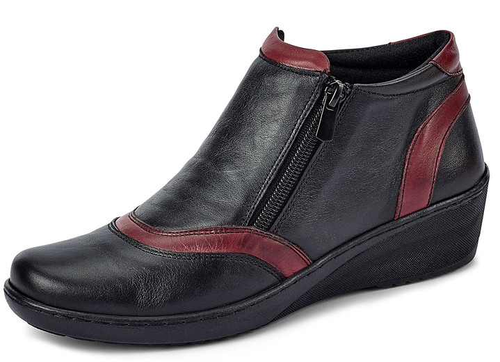 Stiefel & Stiefeletten - Gemini, bequeme Damen-Boots, Weite H, mit herausnehmbarem Fußbett, in Größe 036 bis 042, in Farbe SCHWARZ-CHIANTI Ansicht 1