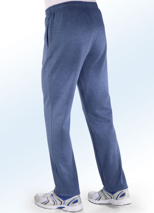 Freizeithosen - Freizeithose in 4 Farben, in Größe 024 bis 060, in Farbe JEANSBLAU MELIERT Ansicht 1