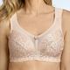 Soft-BH - Miss Mary BH mit unterlegter Elastikspitze im Vorderteil – Farbe BEIGE – Ansicht 1 Soft-BH - Miss Mary BH mit unterlegter Elastikspitze im Vorderteil, in Größe 075 bis 110, in Cup B, in Farbe ROT – Farbe BEIGE – Ansicht 1